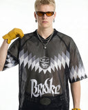 Graphic Mesh Oversized Jersey | Inflation Streetwear