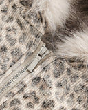 Leopard Faux Fur Lined Bomber Jacket | Inflation Streetwear