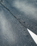 Rhinestone Straight Leg Denim Jeans | Inflation Streetwear