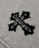 Gothic Cross Knit Zip Up Sweater | INFLATION Streetwear