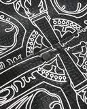 Faux Leather Cross Embroidery Bomber Jacket | Inflation Streetwear