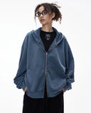 Acid Wash French Terry Zip Up Hoodies | Inflation Streetwear