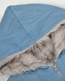 Appliqué Embroidery Faux Fur Padded Jacket | Inflation Streetwear