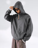 LYCRA® High Collar Comfy  Zip Up Hoodies | Inflation Streetwear