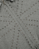Cropped Studded Zip Up Hoodies | Inflation Streetwear