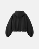 Plush Lining Cropped Hooded Jacket | Inflation Streetwear