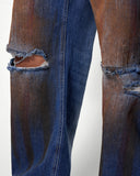 Acid Washed Ripped Baggy Jeans | Inflation Streetwear