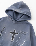Graffiti Print Acid Washed Fleece Hoodies | Inflation Streetwear