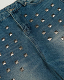 Studded Straight-Leg Denim Jeans | Inflation Streetwear