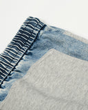 Denim Patchwork Straight Leg Sweatpant | Inflation Streetwear