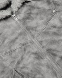 Suede Faux Fur Cotton Padded Jacket | Inflation Streetwear