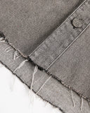 Distressed Raw Hem Denim Shirts | Inflation Streetwear