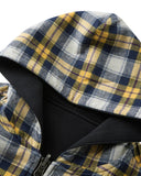 Yellow Plaid Reversible Zip-Up Hoodie | INFLATION Streetwear