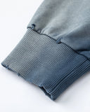 Blue Distressed Acid Wash Zip Up Hoodies | Inflation Streetwear