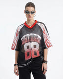 Flame Graphic Mesh Jersey | Inflation Streetwear