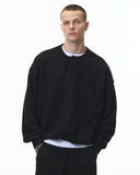 Boxy Fit Henley Collar Sweatshirt | Inflation Streetwear