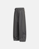 Pinstripe Buttons Barrel Suit Pants | Inflation Streetwear