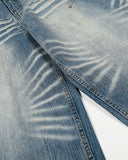 Acid Washed Whisker Textured Barrel Jeans | Inflation Streetwear