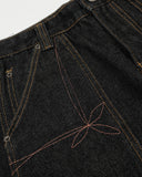 Raw Embroidery Baggy Jeans | Inflation Streetwear