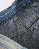 Acid Washed Stripe Baggy Jeans | Inflation Streetwear