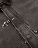 Acid Wash Metal Clasp Cargo Jacket | Inflation Streetwear