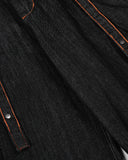 Contrast Stitch Raw Barrel Jeans | Inflation Streetwear