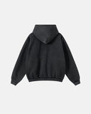 Graphic Ripped Washed Zip Up Hoodies | Inflation Streetwear