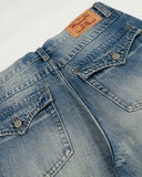 Retro Acid Wash Flared Jeans | Inflation Streetwear