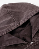 Washed Clasp Fireman Hooded Denim Jacket | Inflation Streetwear