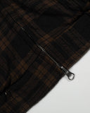 Retro Brown Plaid Cotton Paddded Jacket | Inflation Streetwear