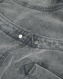 Acid Washed Fireman Clasp Denim Jacket | Inflation Streetwear