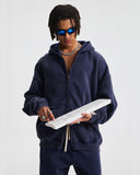 Distressed Acid Wash Double Zip Up Hoodies | Inflation Streetwear