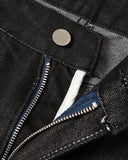 Cross Rhinestone Embroidered Baggy Jeans | Inflation Streetwear