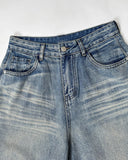 Rhinestone Washed Barrel Baggy Jeans | Inflation Streetwear