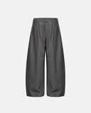 Pinstripe Buttons Barrel Suit Pants | Inflation Streetwear