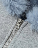 Baby Blue Faux Fur Jacket | Inflation Streetwear