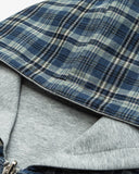 Reversible Plaid Cropped Hoodies | Inflation Streetwear