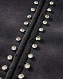 Monkey Washed Rhinestone Studded Zip Up Hoodie | Inflation Streetwear