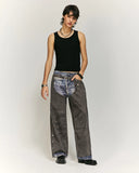 Colorblock Digital Printing Cotton Jeans | Inflation Streetwear