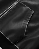 Faux Leather Hooded Bomber Jacket| Inflation Streetwear