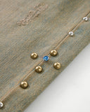 Beaded Studded Washed Baggy Jeans | INFLATION Streetwear