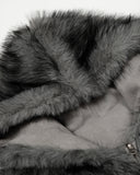 Reversible Faux Fur Hooded Jacket |  Inflation Streetwear