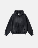 Monkey Wash Ripped Zip Up Hoodies | Inflation Streetwear