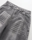 Star Graphic Rhinestone Barrel Baggy Jeans | Inflation Streetewear