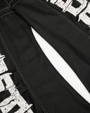 Letter Graphic Cargo Barrel Jeans | INFLATION Streetwear