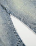 Acid Washed Stitching Flared Denim Jeans | Inflation Streetwear