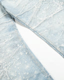 Rhinestone Lightning Baggy Barrel Jeans | Inflation Streetwear