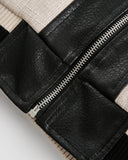 Totem Embroidered PU Sleeve Varsity Jacket | Inflation Streetwear