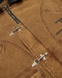 Retro Horse Graphic Clasp Cotton Jacket | Inflation Streetwear