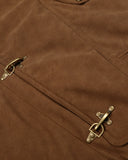 Horse Embroidery Suede Clasp Padded Jacket | Inflation Streetwear